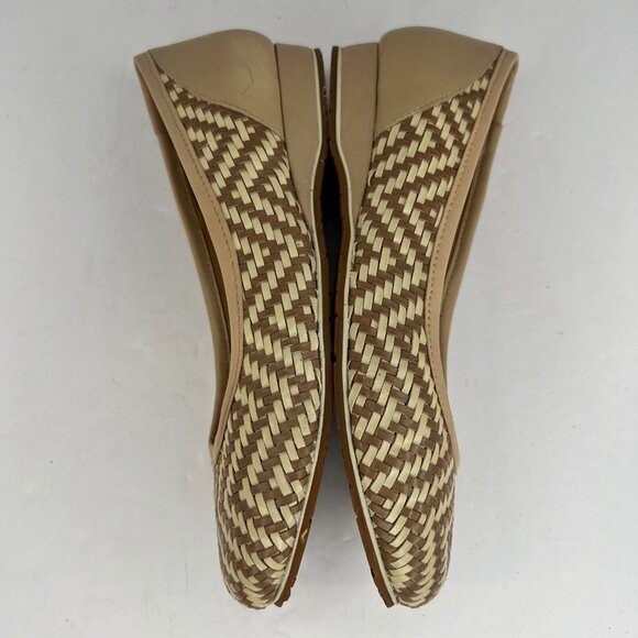 Nurture Womens Ivory Woven Pattern Sloane Leather Size 7.5 M Slip On Flats - Picture 7 of 9